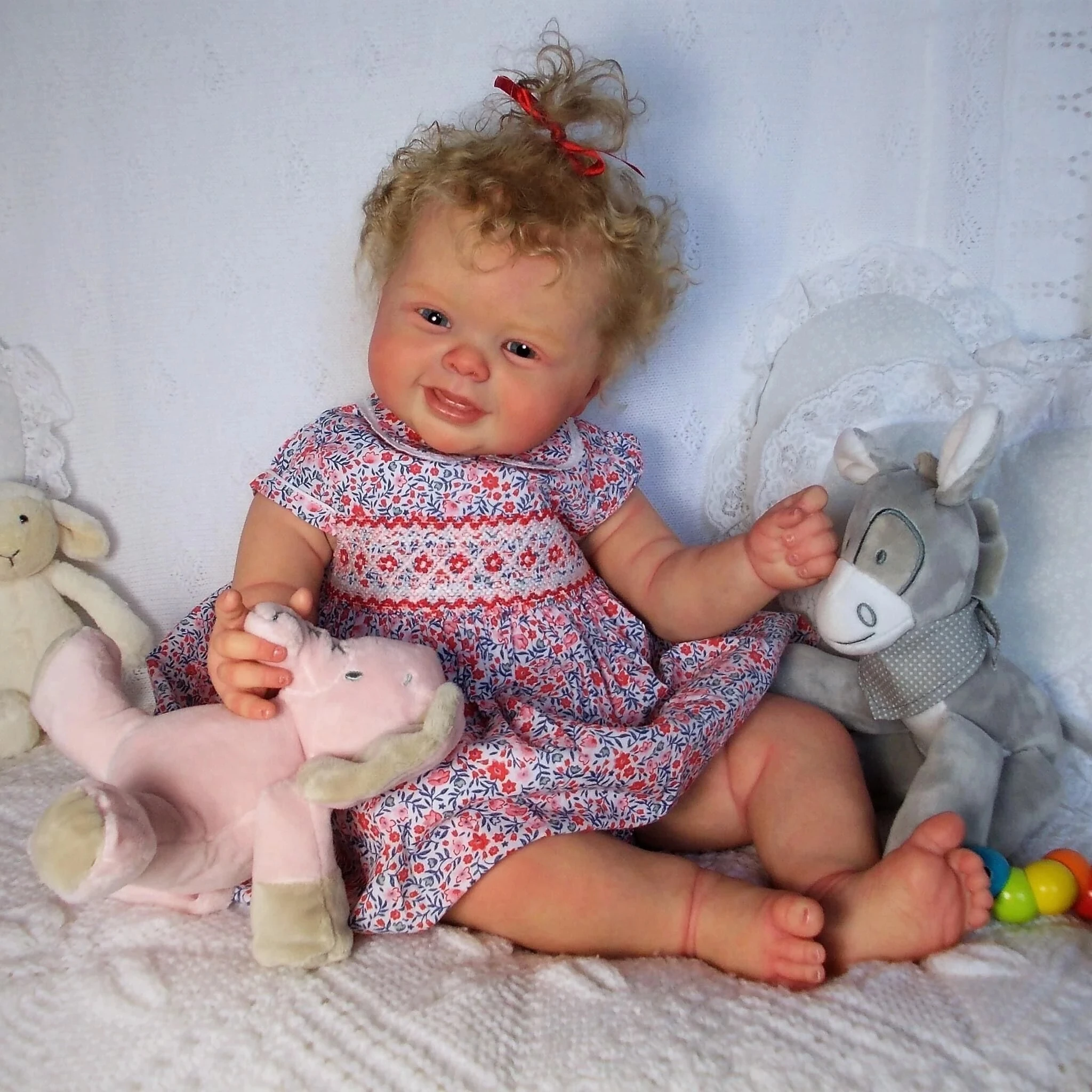 

Bebes doll with 60CM Reborn Toddler Doll 100% Hand Paint Doll with Genesis Paint High Quality 3D skin with Visible Veins