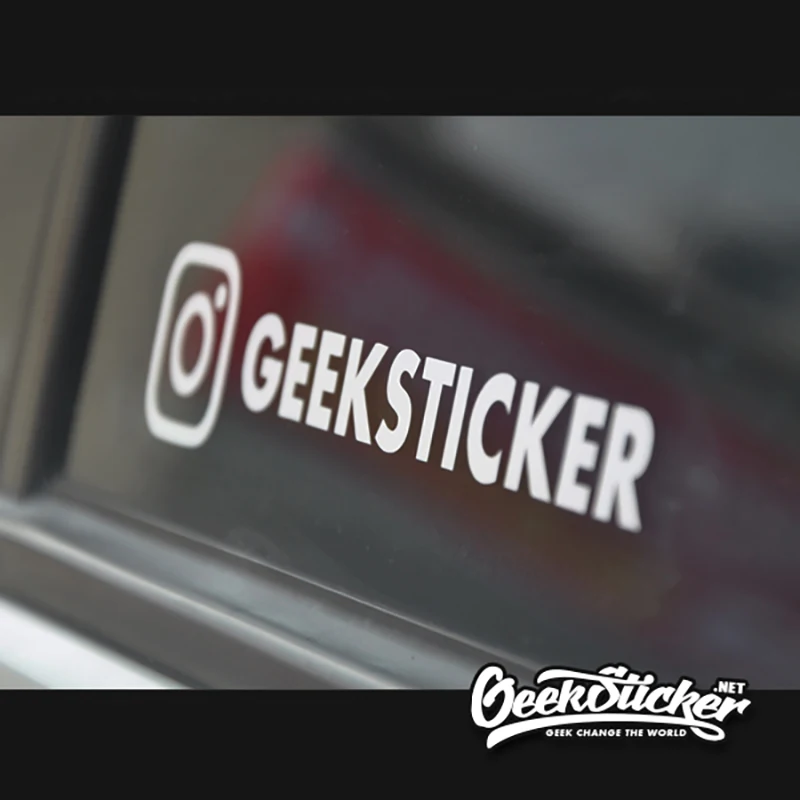 Customized Personalized Die Cut Instagram User Name Waterproof Reflective Car and Motorcycle Decals Bumper Ins Sticker