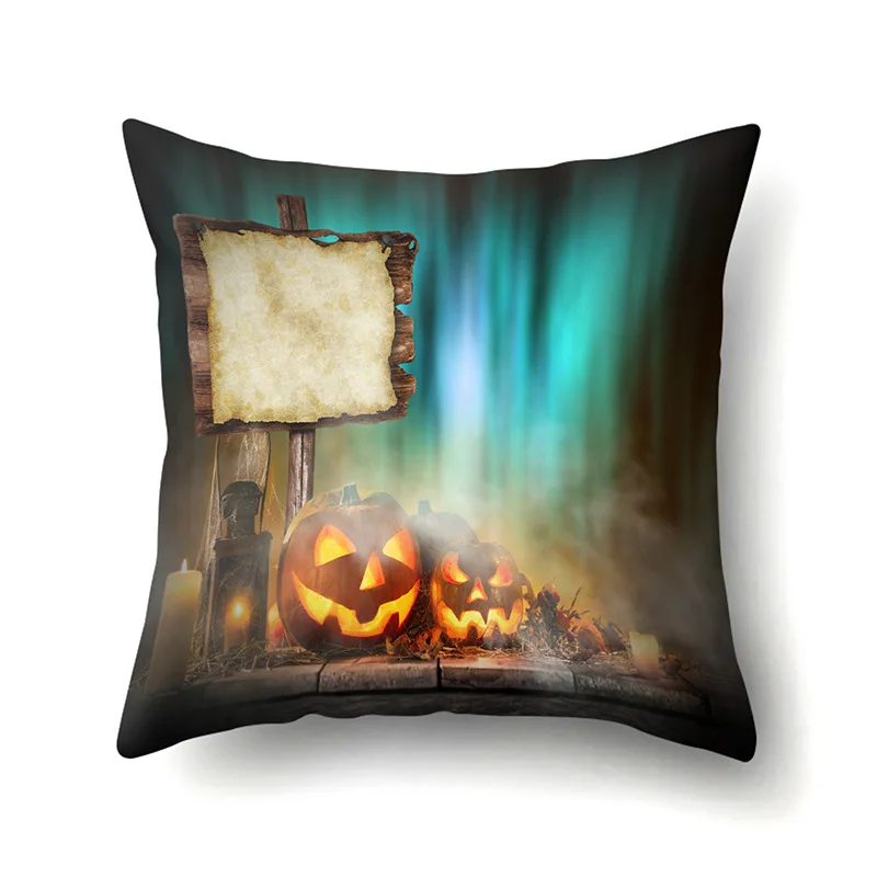 Cushion Decorative Halloween Pillow Case Linen Sofa Pumpkin ghosts Cushion Cover throw Home Decor Housse de Coussin