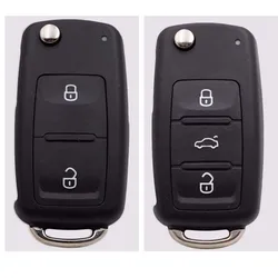 Cocolockey Replacement Key Shell Fit for Vw for Seat for Skoda Flip Remote Key Case 3 Button/2 Button