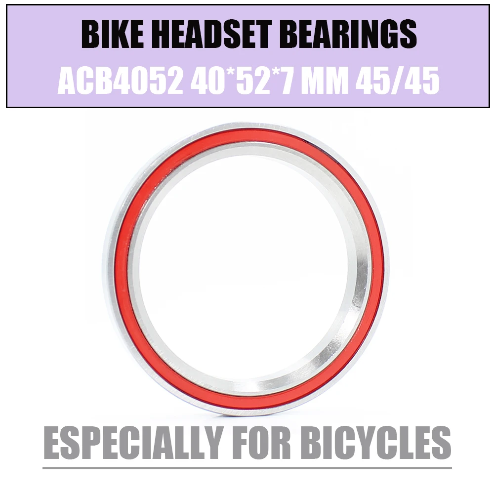 

ACB4052 Bike Headset Bearings SMH-P16 40*52*7 mm 45/45 2PCS ACB Road MTB Angular Contact Bicycle Stainless Bearing