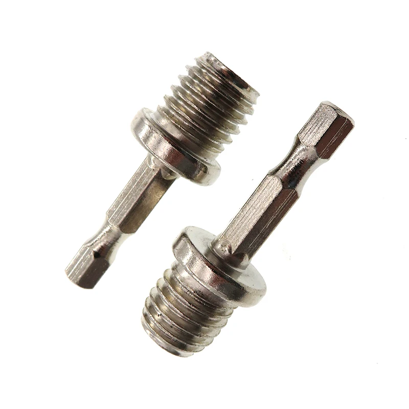 3-Pack Glass Polish Screwdriver Bit Thread Adapter M14  to 6mm Shank for Electric Drills Rotary Backing pad with Electric Drill