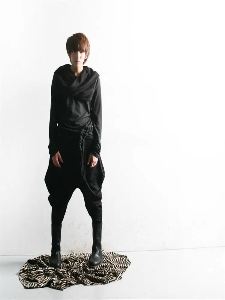 Men Harlan Pants Hanging Crotch Pants Spring And Autumn New Dark Fashion Personality Hip Hop Casual Large Size Small Foot Pants