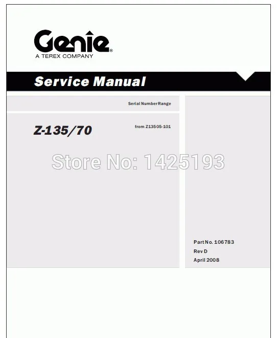 

Genie Forklifts Service Manuals 2013