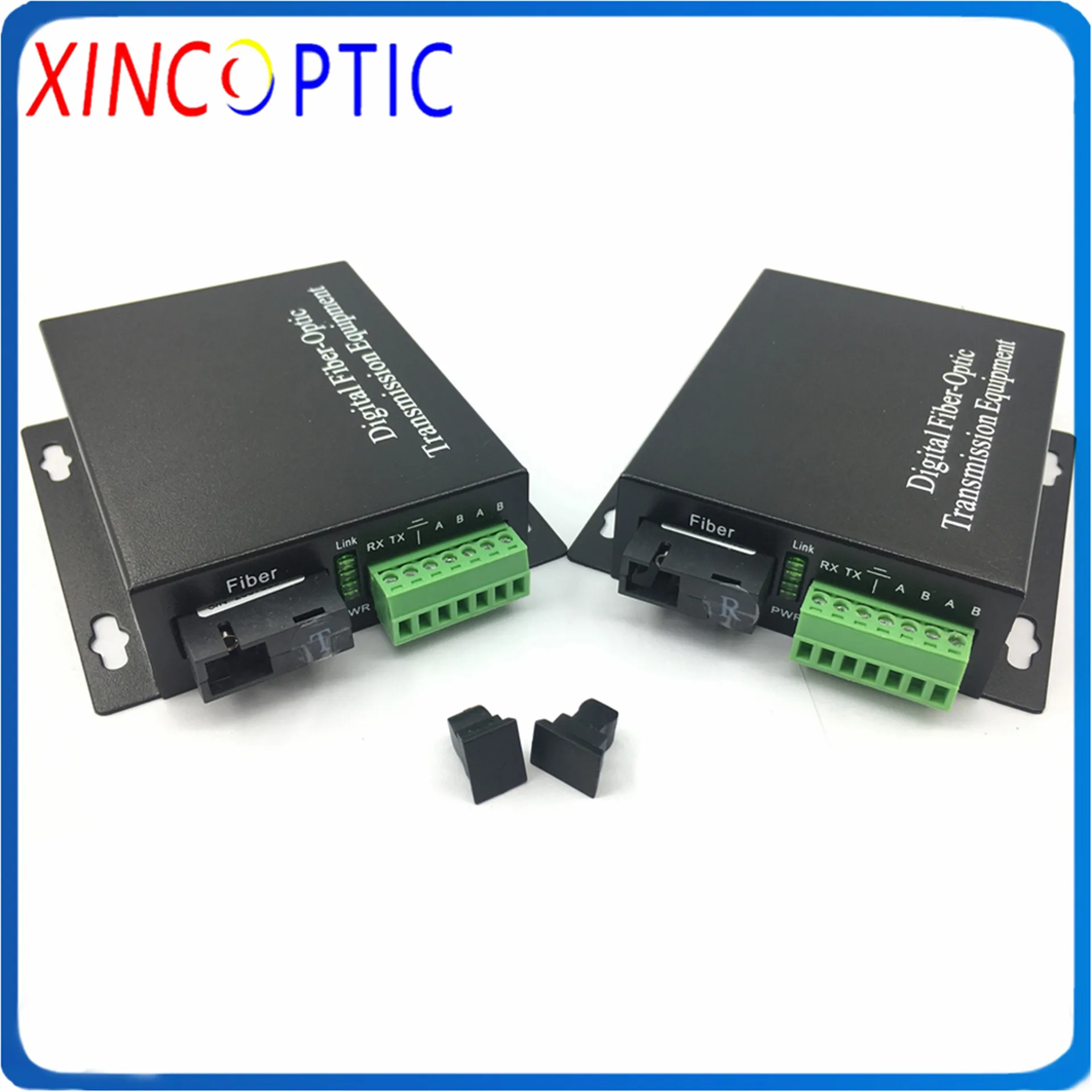 RS232/485/422 Digital Fiber Optical MODEM,3 Serial Data to Fiber Converter SM Simplex 80KM SC Connector Modem Converter