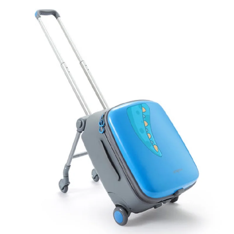 Can Riding Children's Baby Artifact Coldable Trolley Case Multifunction Rolling Luggage Spinner Brand Travel Suitcase