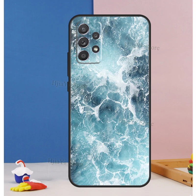 Blue Sea Ocean Waves For Samsung Galaxy A21S A31 A41 A51 A71 A20 e A30 A50 A70 A12 A42 A32 A52 A72 Phone Case