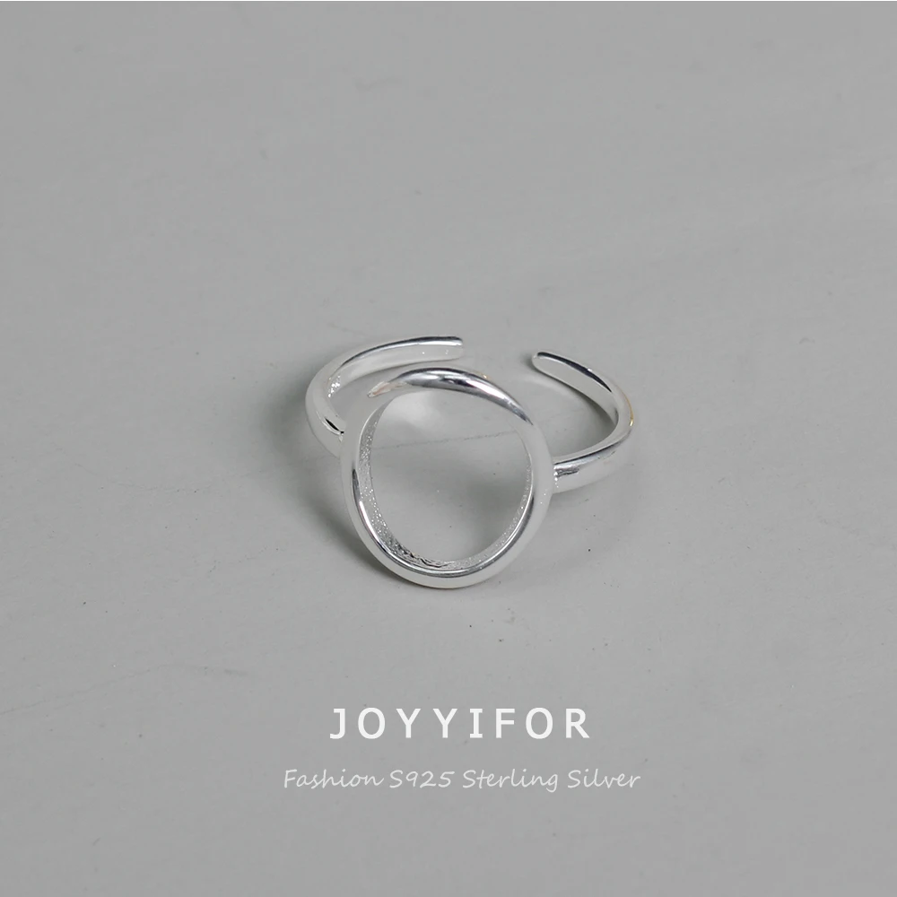 Real Silver Color rings for women stars Geometric Rings round hollowout Cute Fine Jewelry Minimalist Accessories Gift