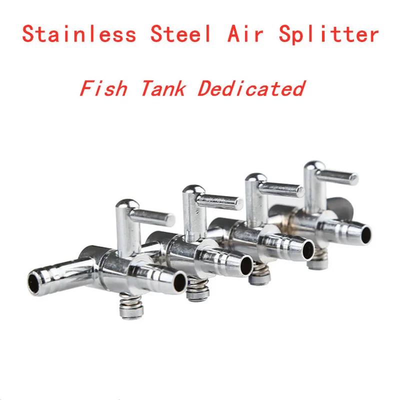 1PCS Stainless Steel Distributor Air Flow Control Valve Fish Tank Dedicated Trachea Splitter Aquarium Oxygen Pump Accessories