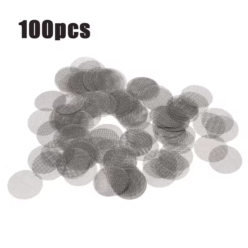 100pcs 16/20mm נירוסטה צינור עישון מסנן כסף מסכי נרגילה מים צינורות גזה רשת נטו טבק אביזרי עישון