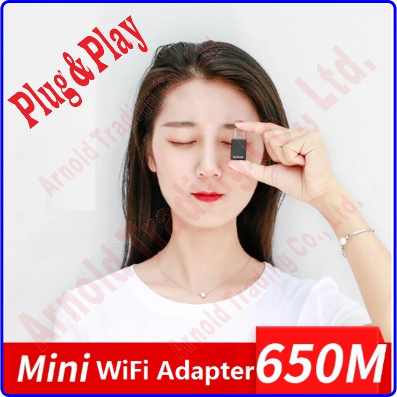 Tenda U9 PlugPlay Drive-free AC650 Wireless Network Card 11AC 650Mbps MiNi Dual Band USB2.0 WiFi Adapter 2.4G 200Mbps 5G 433Mbps