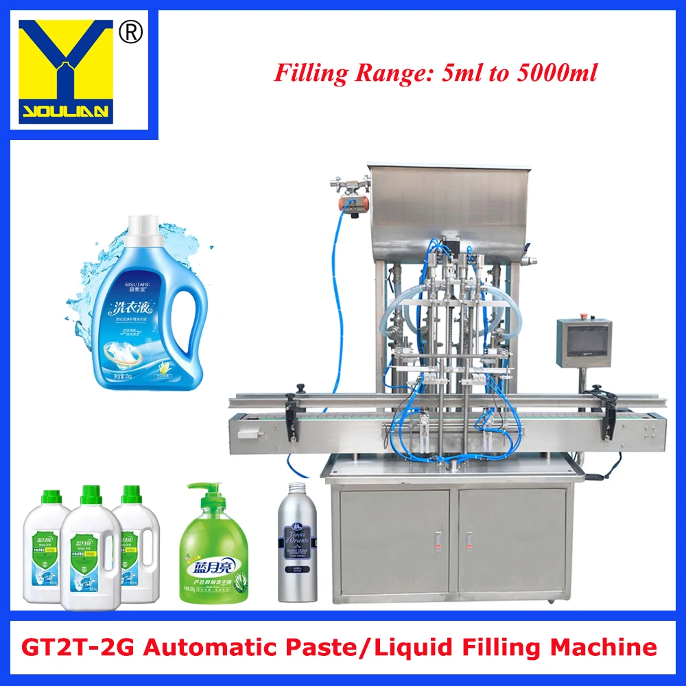 Automatic Liquid & Paste Filling Machine Jar Oil Fill Cosmetic Creams Heavy Sauces