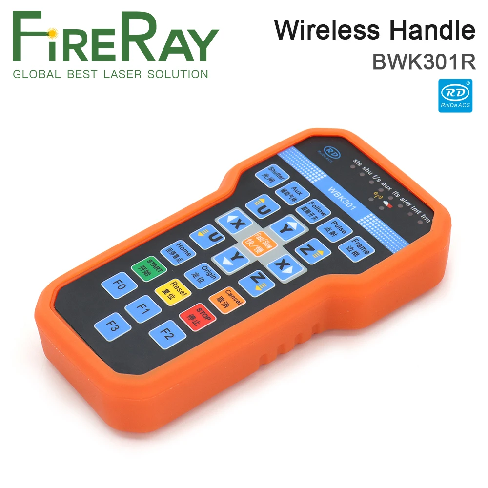 

FireRay Ruida BWK301R Wireless Operating Handle for RDC644X Series Laser Controller RDC6442S RDC6442G RDC6445G