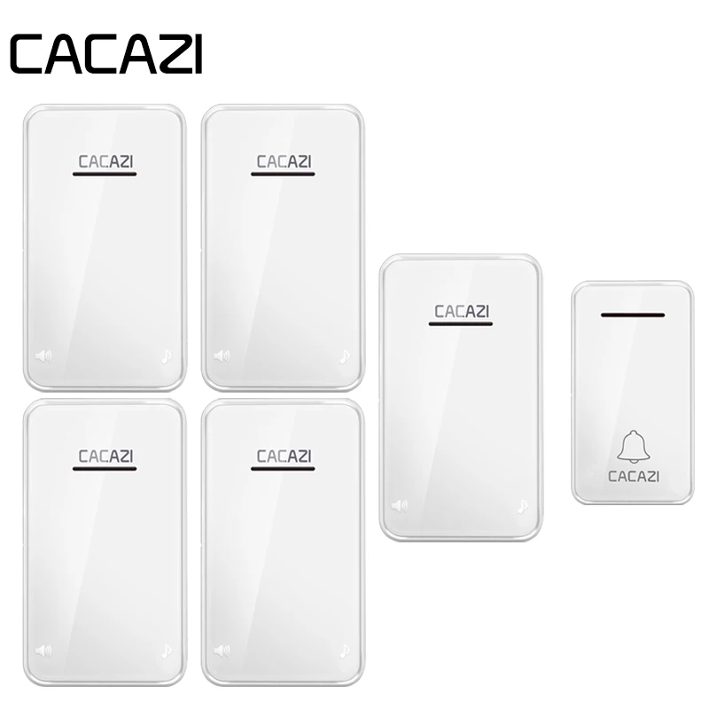 

CACAZI Self-powered Waterproof Wireless Doorbell 200M Remote No Battery Home Calling Bell Smart Wireless Electronic Bell 220V