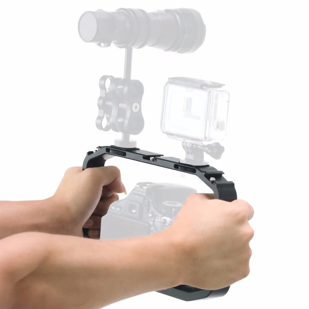 Handheld Griff Stabilisator Living Vlog Kamera Käfig Telefon Video Rig Halterung für Dji Osmo Action/Yi/Eken für Gopro 13 12 Filmemachen – Detail 26