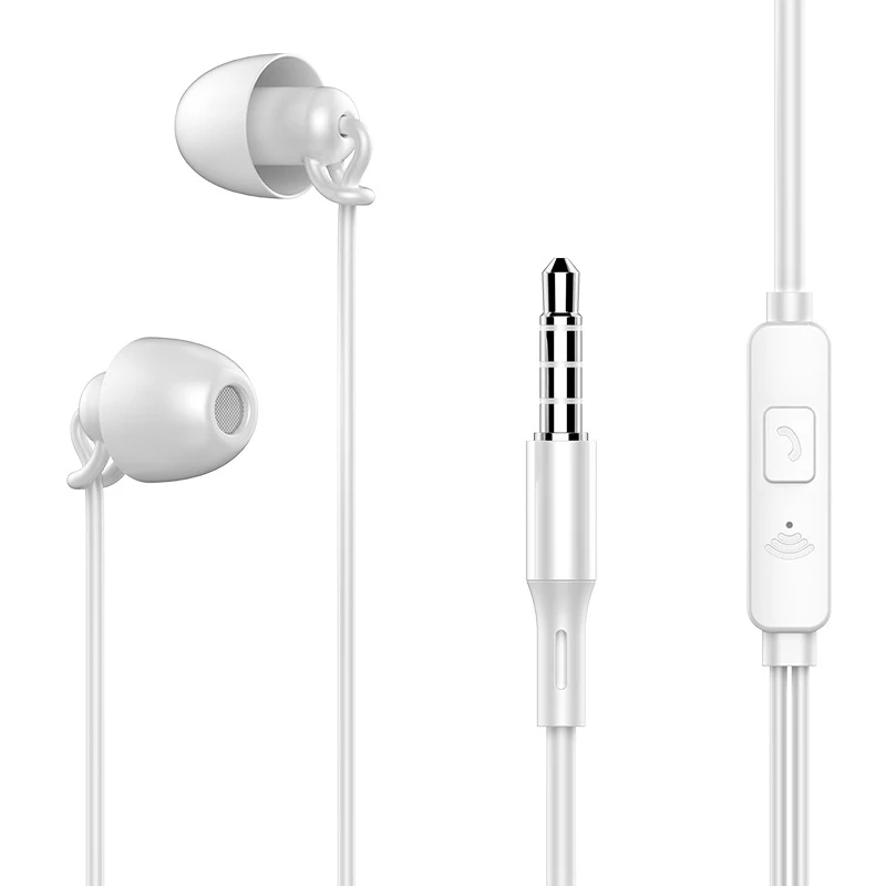 ASMR Oortelefoon Hifi Headset Ruisonderdrukkende Slapen Oordopjes Zachte Siliconen Headset TPE Draad Geen Oordruk Oordopjes Voor Xiaomi Huawei