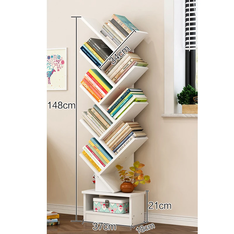 Ten-Layer Tree-Shaped Bookshelf Storage Rack Wear-Resistant And Waterproof Bookcase Simple Shelf