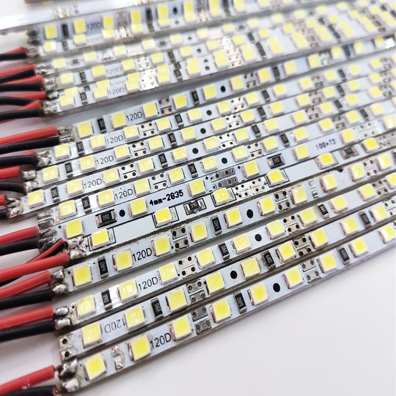 10 sztuk * 50 cm 4 mm Super jasne twarde światło prętowe DC 12 V 60 diod LED SMD 2835 Taśma LED Podświetlenie białe
