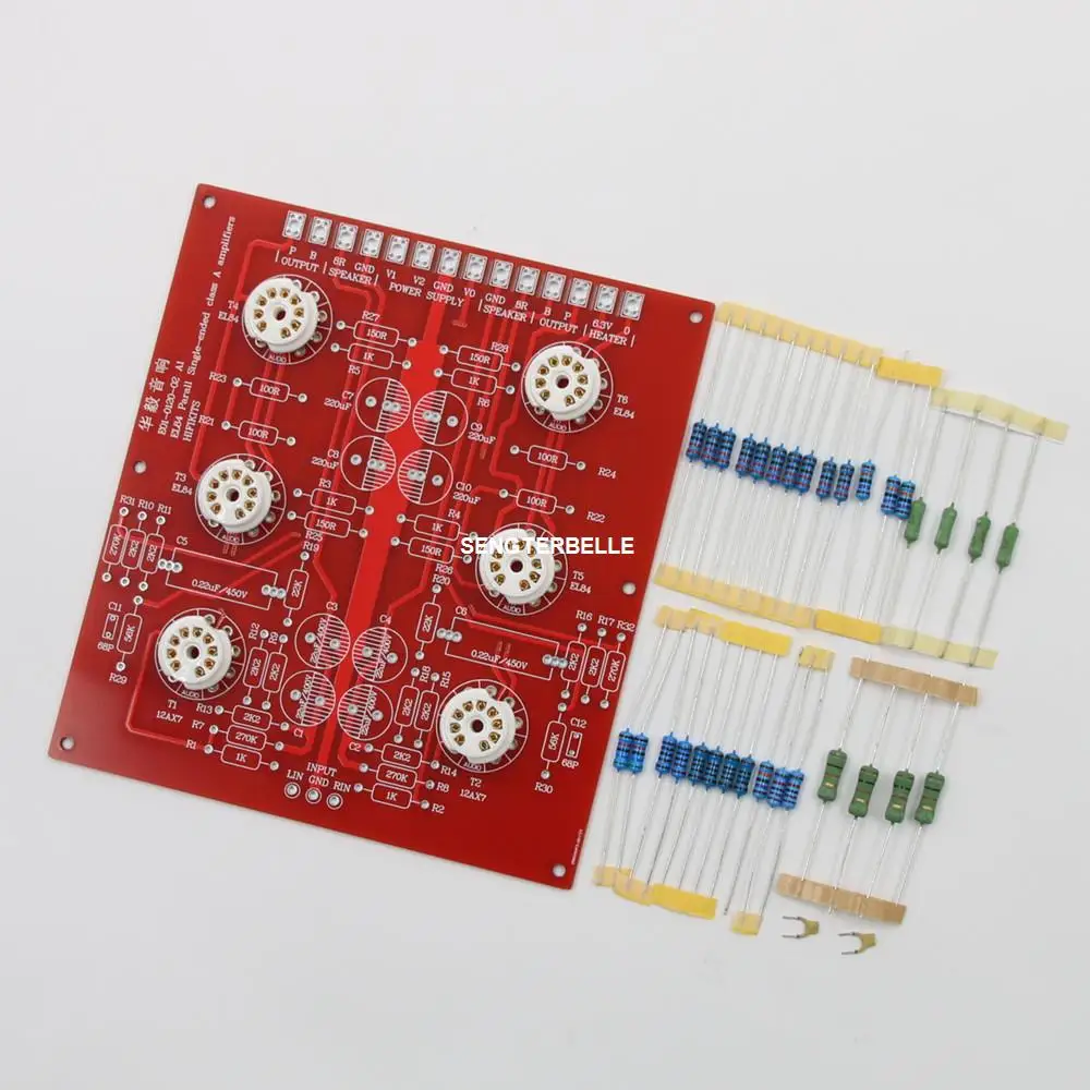 Hifi EL84 مجموعة لوحة مضخم صوت متوازية أحادية الطرف من الفئة أ (بدون أنابيب) مع مجموعة لوحة PSU