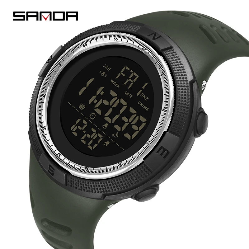 Fashion Sanda Brand Outdoor Sport Watch Men Multifunction Watches Alarm Clock Countdown Waterproof Military Digital Reloj Hombre