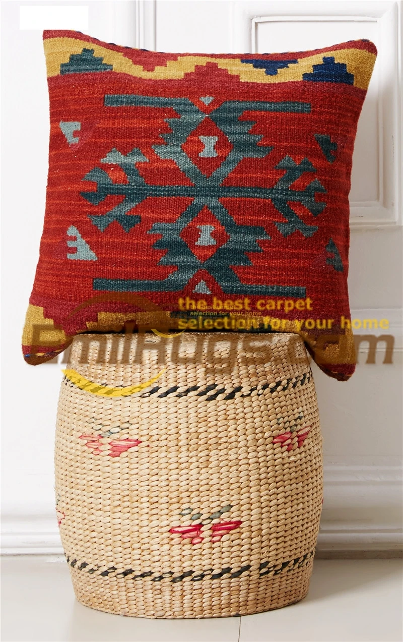 pillow case 60x60 Gorgeous Kilim  Diy New Hand Woven Wool Varies Bedroom