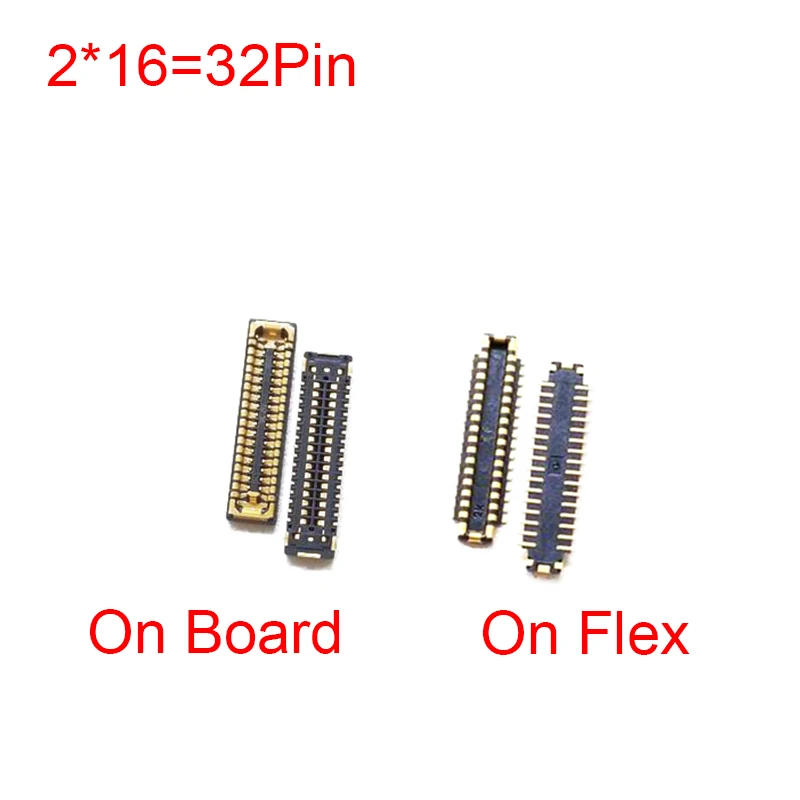 2pcs 32pin LCD Display Screen Flex FPC Connector On Motherboard For HUAWEI Enjoy 20/10 Plus/P Smart Z/Y9 Prime 2019/Y9s 2019/9C