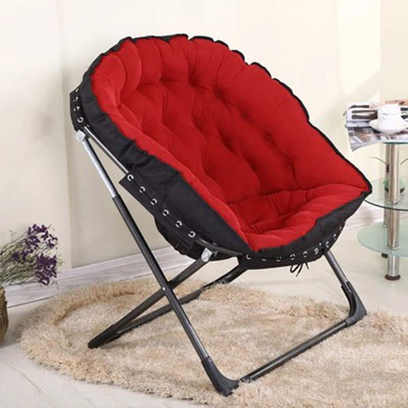 

Single Sofa Lazy Chaise Lounge Chair Reading Watching TV Living Room Bedroom Foldable Upholstered Soft Leisure Lounger Chair