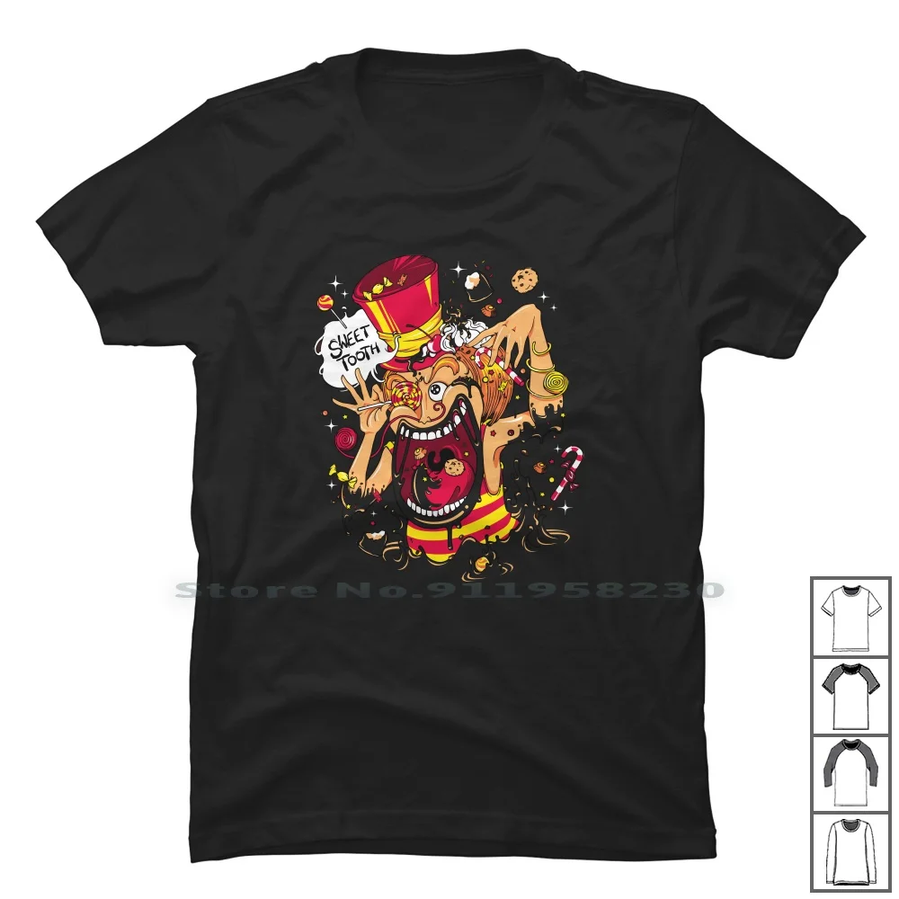 Футболка «сладкий зуб», 100% хлопок, Мультяшные геймеры, зуб сладкий, игровая игра «We To Ny Me», забавная