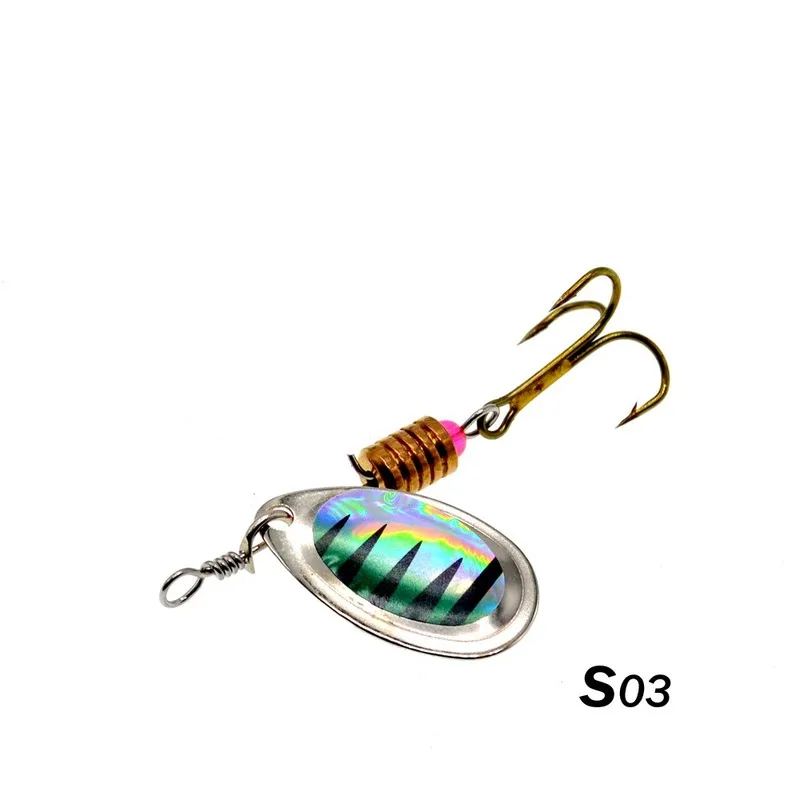 10-kolorowy Peche Spinner Przynęty Wędkarskie Woblery CrankBaits Jig Shone Metalowa cekinowa łyżka na pstrąga z haczykami do łowienia karpi Pesca