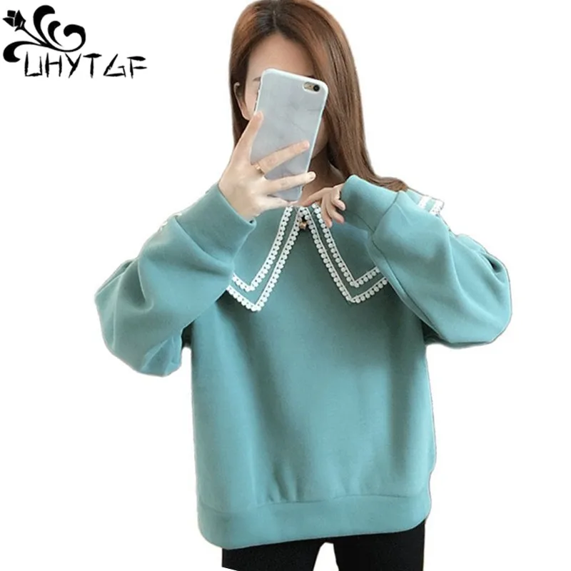 

UHYTGF Hoodies Womens Comfortable Cotton Autumn Sweatshirt 2022 Fashion Pullover Casual Student Loose Size Jacket Sudaderas 1524