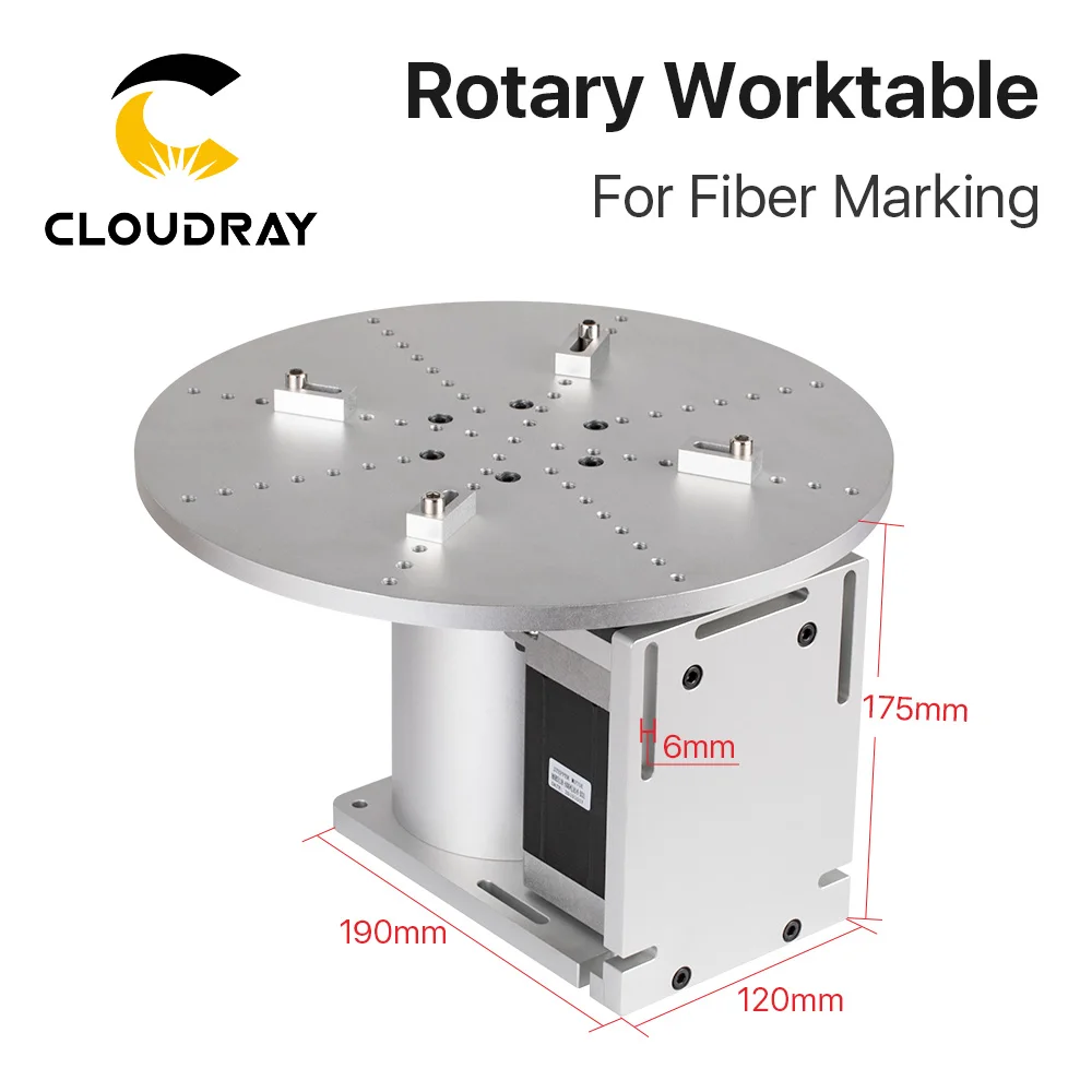 Cloudray Rotary Worktable Diameter 300mm Working Area Rotry Device + DM860S Driver for Fiber & Co2 DIY Marking Expansion Axis