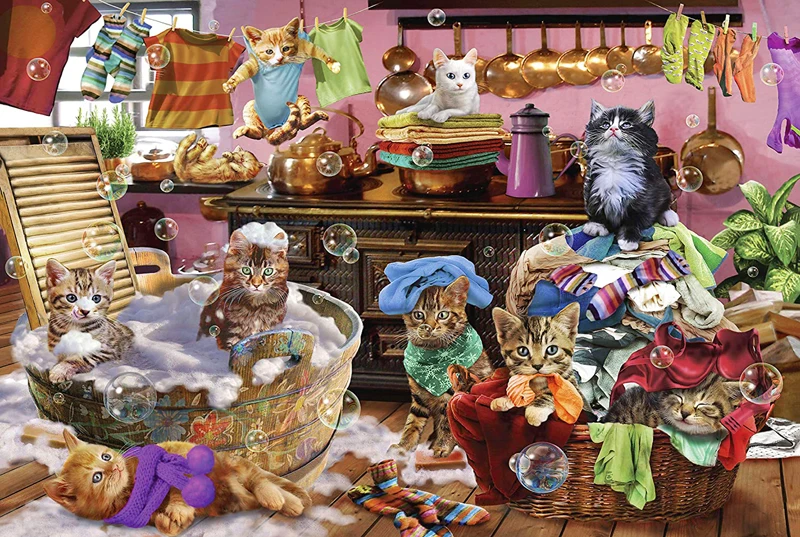 

Cat bubble wooden puzzle 500 pieces ersion jigsaw puzzle adult children's educational toys