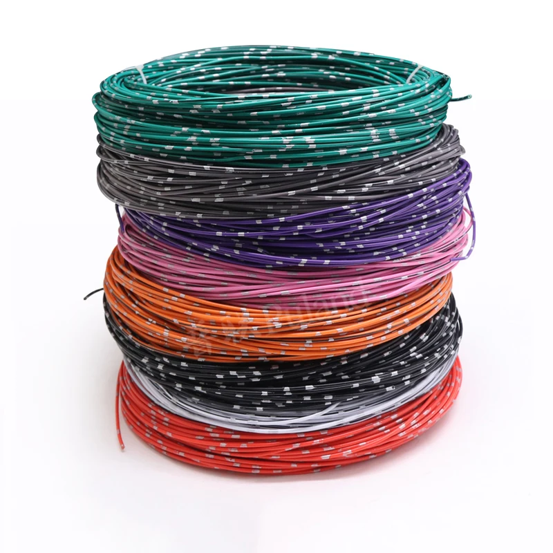 50Meters 0.5~2mm² Car Modified Wire Insulated Line Oxygen-free Pure Copper Low-Voltage Power Wiring Harness For Vehicles Colour