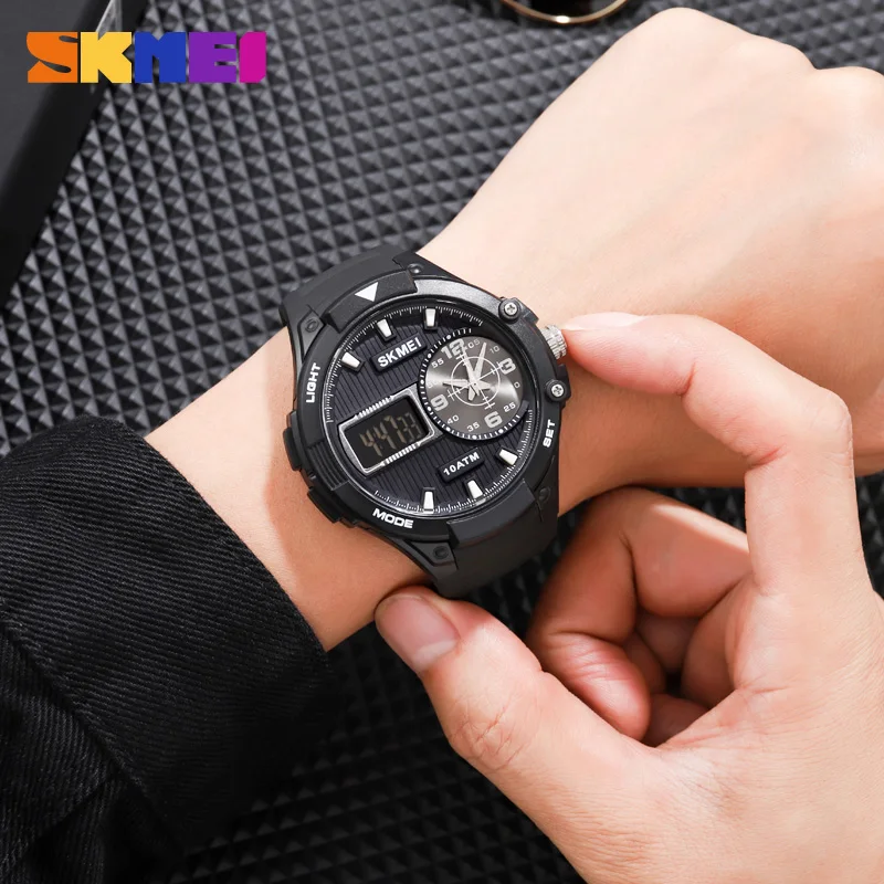 SKMEI Military Digital Watch For Men Outdoor Sport 100M Waterproof Wristwatch LED Display Male Clock Electronic Reloj hombre