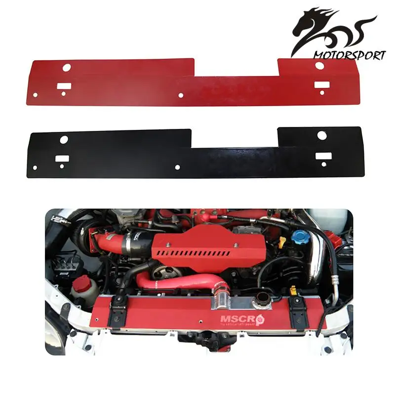 Aluminum Car Accessories Radiator Shroud for 02-07 Subaru WRX & STi Black/Red