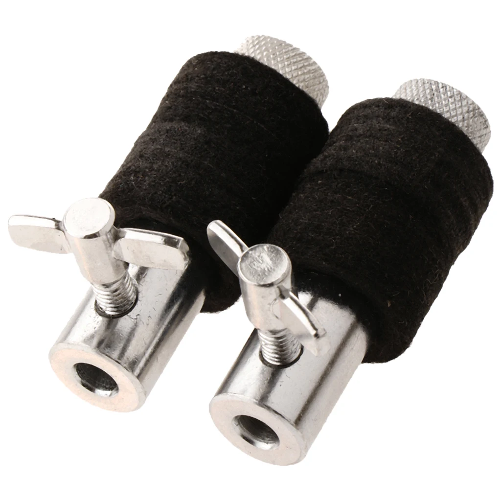 2 Pieces Heavy Duty Metal Hi-Hat Cymbal Rack Clutch for Drummers Drum Holder Clamp Percussion Parts Accessories