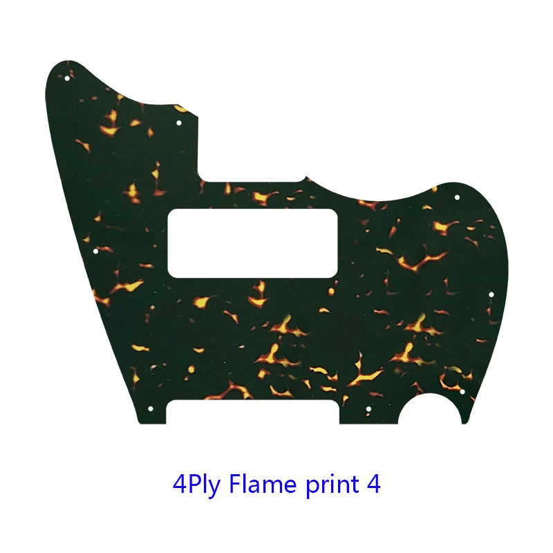 Pleroo Custom Parts - For US Fd Standard 8 Screw Holes Telemaster P90 Guitar Pickguard Scratch Plate Multicolor Flame Pattern