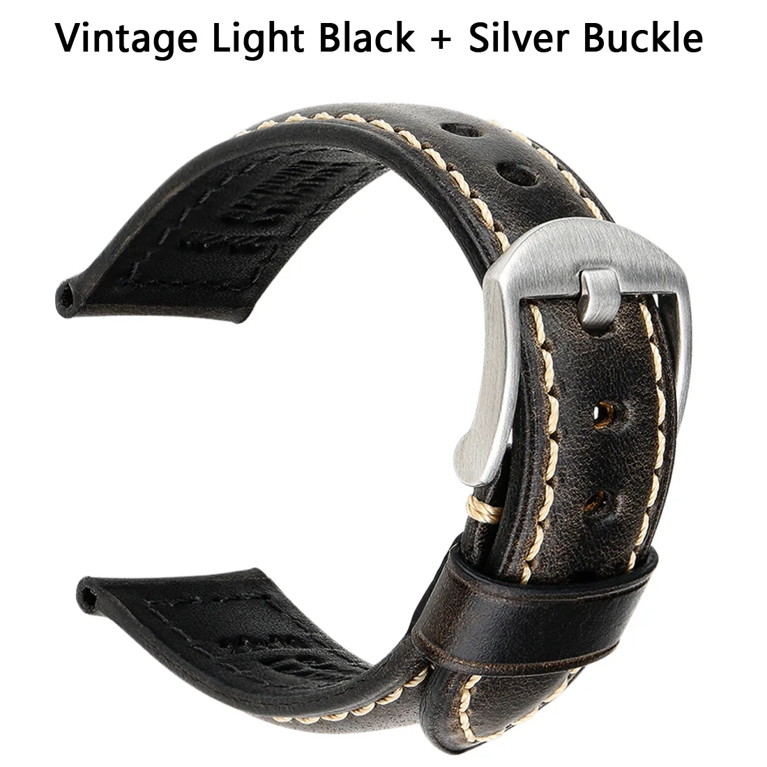 Maikes Handgemaakte Horlogeband 20mm 22mm 24mm Vintage Lederen Horlogeband Met Vlindergesp Smart Horlogeband voor Panerai
