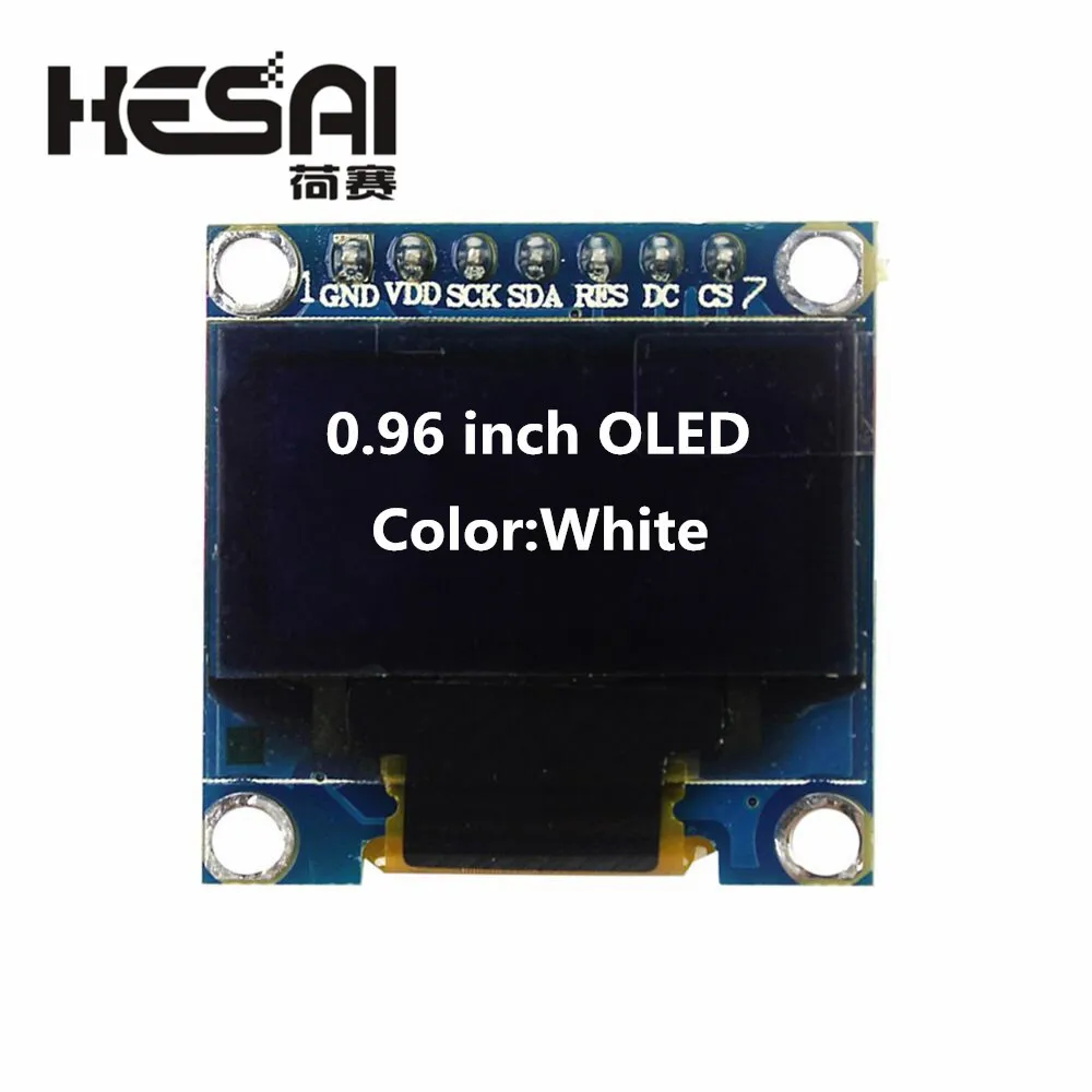 0.96 inch OLED White Display Module 128X64 OLED SPI 7pin Driver Chip SSD1306 For Arduino Diy Kit