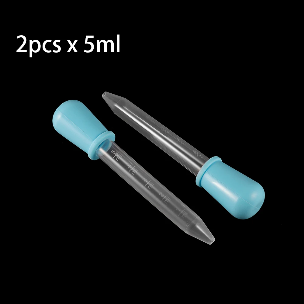 2/5 Stück 5 ml klare Silikon-Tropfer, Messpipette, flüssige Lebensmittel-Tropfer für Epoxidharz, Süßigkeitenformen, Schmuckherstellung, Werkzeuge