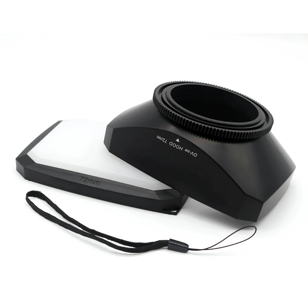 Square 16:9 DV Lens Hood MENNON Universal for DV Camcorder lenses thread size 37mm / 52mm / 72mm