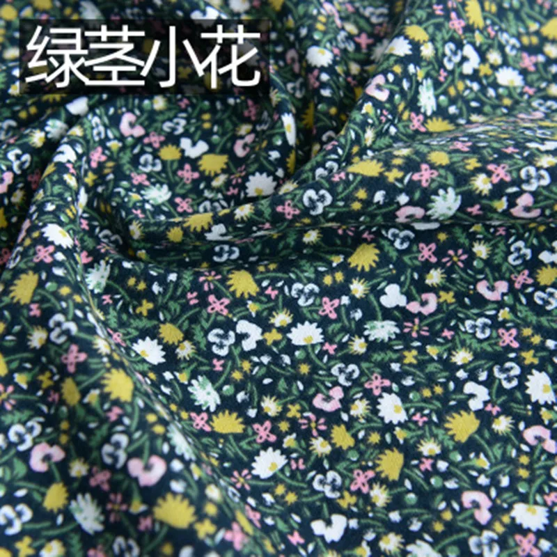 Half Meter Baby\'s Flannel Fabric Cartoon Flower Print 100% Cotton Brushed Flannel Tissue For Garment Shirt Pajamas T1076