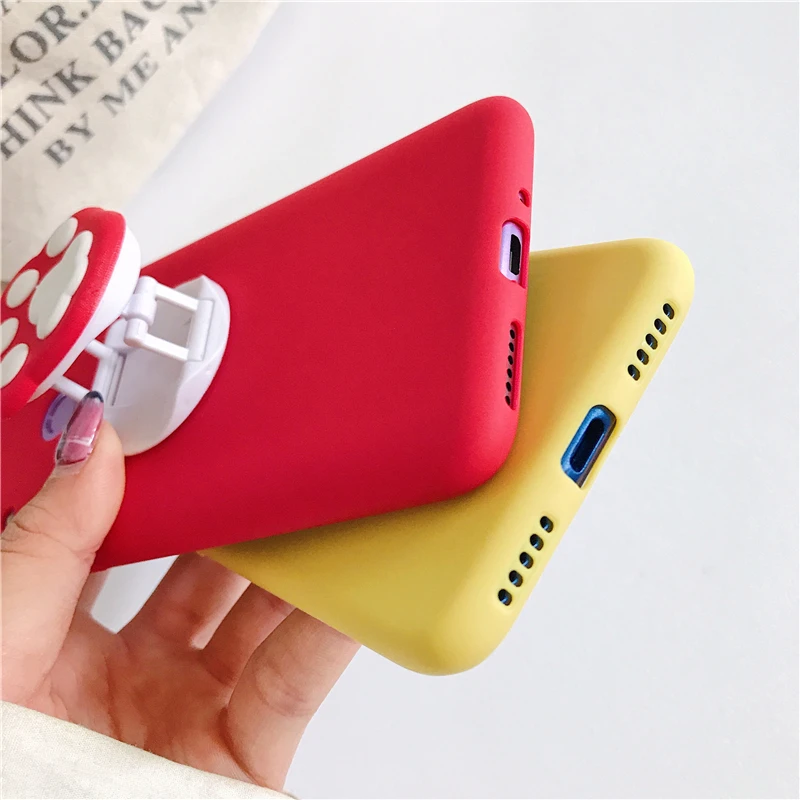 Candy Case Cat Dog Paw Holder Soft TPU Cover For Xiaomi Redmi Note 3 4 4X 5 5A 6 7 8 9T 9 9S 9T 10 10S Pro Max 5G Y1