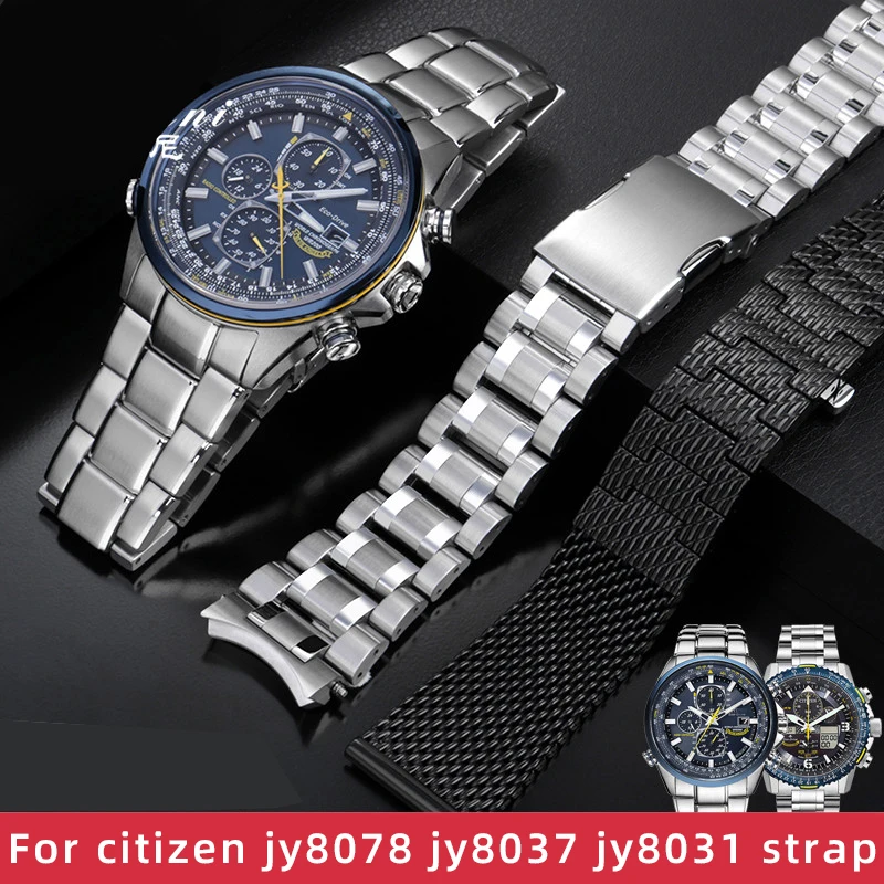 High Quality Milan Mesh watchband Stainless Steel Bracelet For Citizen bule angel AT8020/JY8078/CB5840 Strap For Men 22mm 23mm