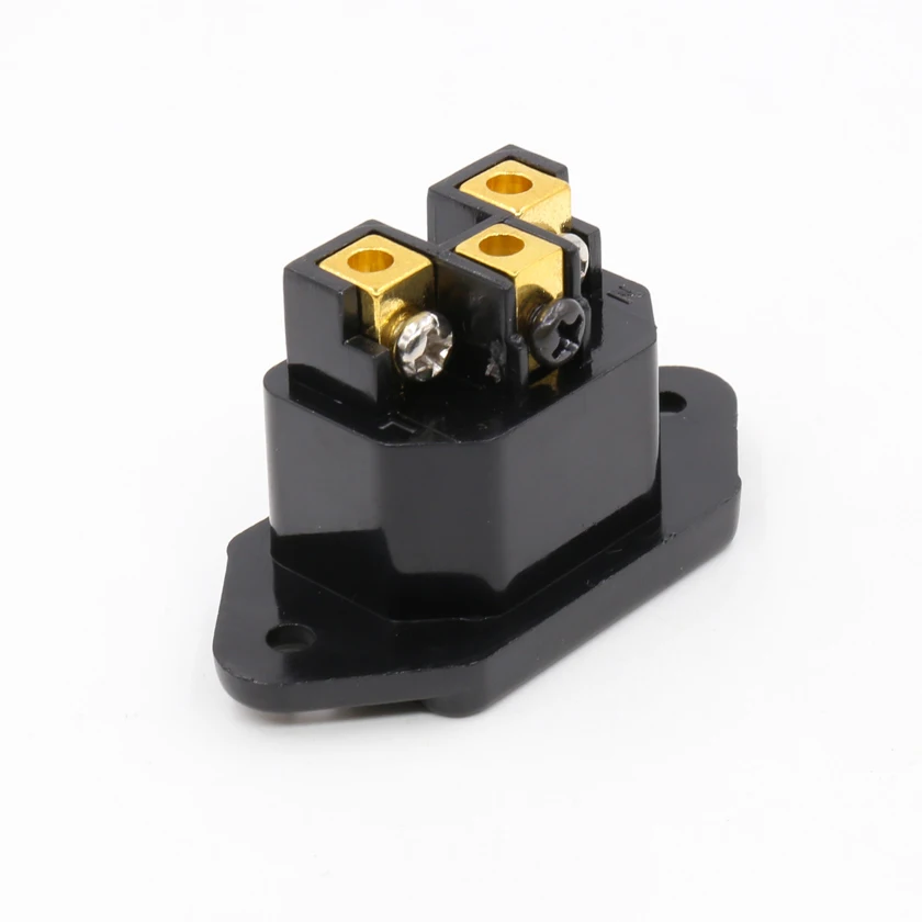 ชิ้น FI-07(G) 24K ทอง/โรเดียมชุบ IEC ซ็อกเก็ต Mains Power Inlet SOCKET ชายแผง ENTRY Plug