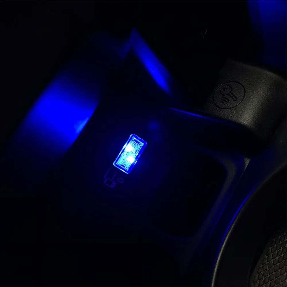 1pcs Car-Styling USB Atmosphere LED Light Case for Mitsubishi ASX Outlander Lancer Colt Evolution Pajero Eclipse Grandis FORTIS