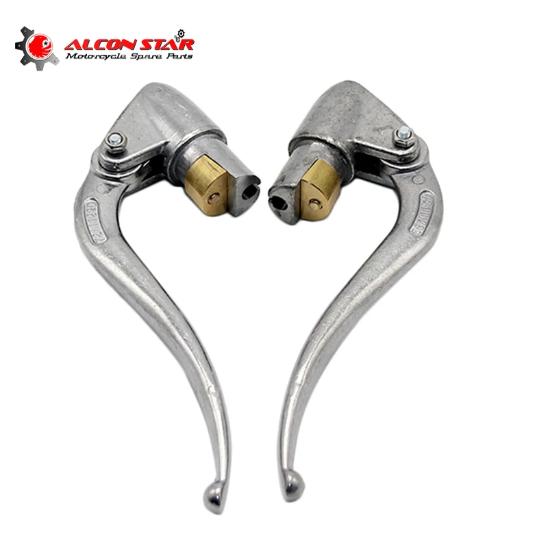 Alconstar- 1 Pair Silver Motorcycle Brake Clutch Lever Handle Grips CJ-K750 for BMW R72 R71 R51 Ural M72 M1 Sidecar Retro Motor