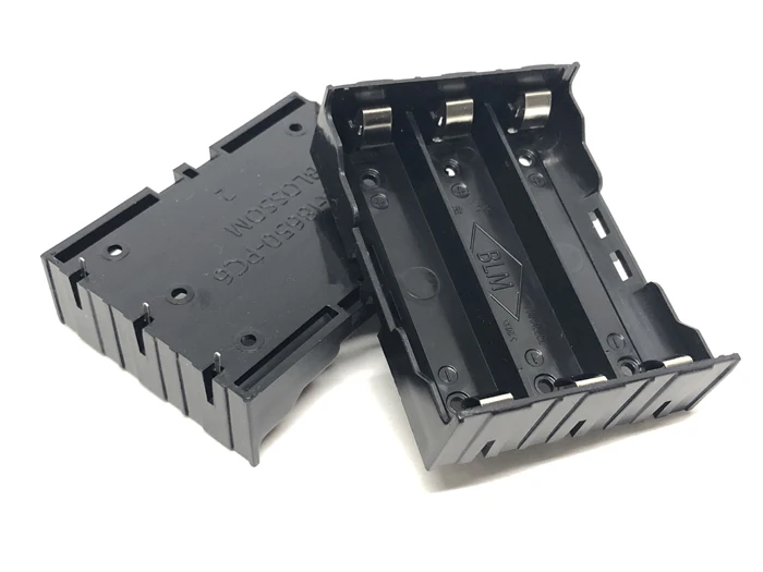 MasterFire 20pcs/lot DIY Black Plastic Storage Box Case Holder Cover For 3*18650 3.7V Rechargeable 6 Pins Batteries Container