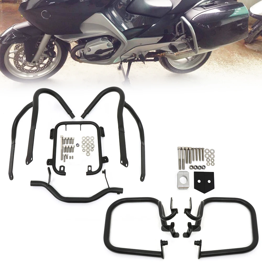 

Highway Crash Bar Front&Rear Engine Guard Bumper Stunt Cage Fuel Tank Protector For BMW R1200RT R 1200RT R 1200 RT 2004-2013