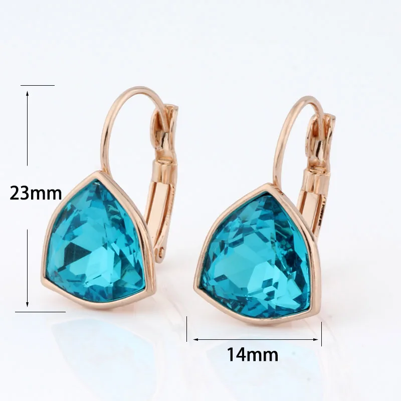 2022 Trend Crystals Earrings 585 Rose Gold Color Earrings Charm Women\'s Earrings Valentines\' Day Jewelry Gift